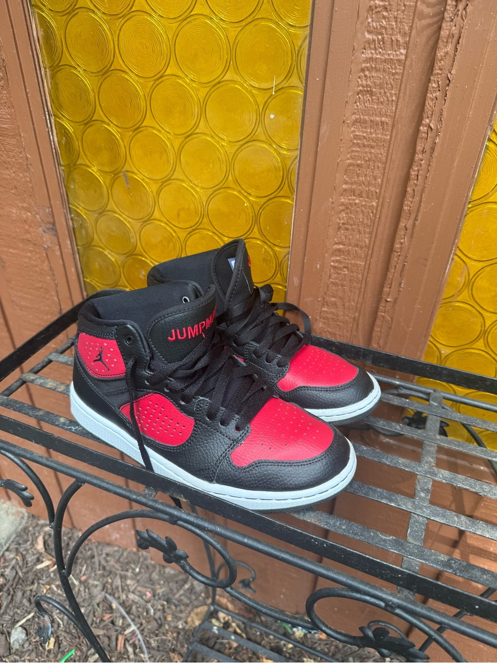 Jump Kids Black and Red High-Top Sneakers